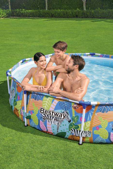 Steel Pro Frame With Wild Print Pool 3.05M x 66CM Frame- Bestway