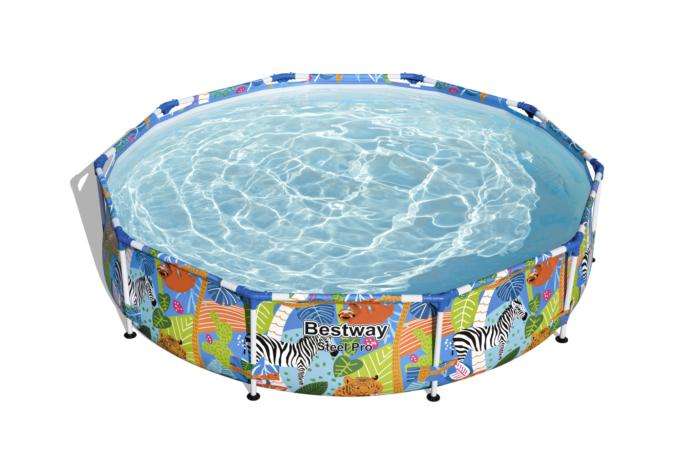 Steel Pro Frame With Wild Print Pool 3.05M x 66CM Frame- Bestway