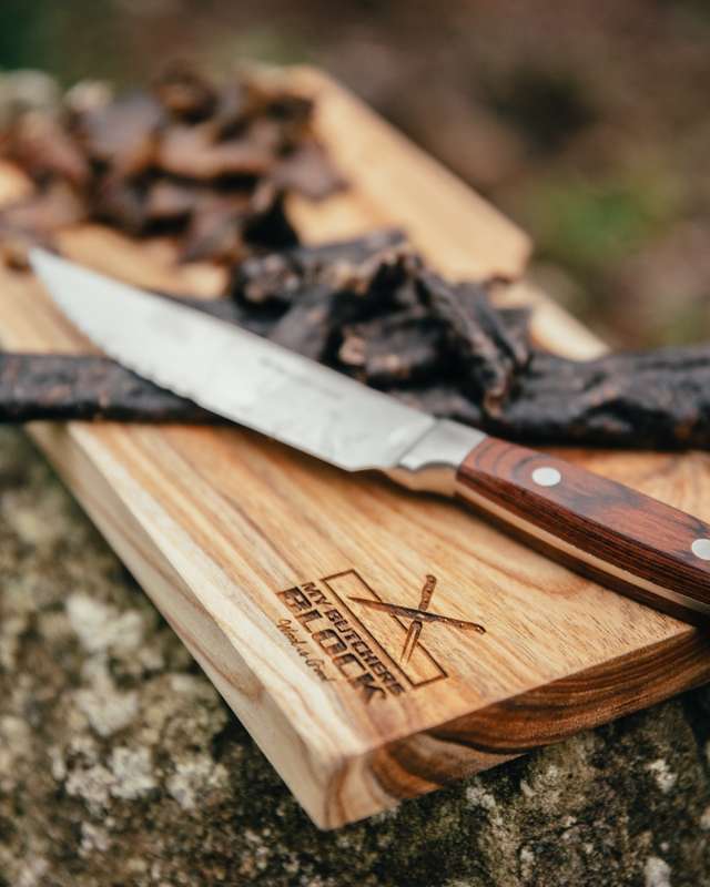 My Butchers Block Biltong Board and Biltong Knife