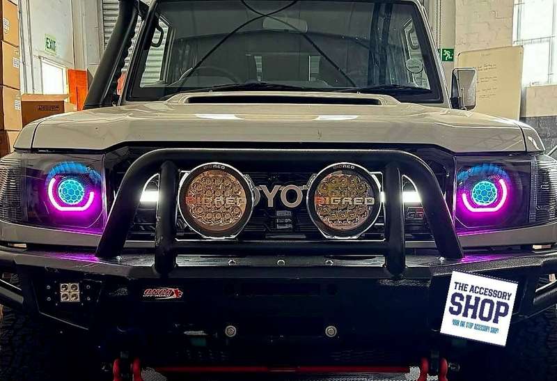 Toyota Landcruiser 79 series LED headlight replacement.