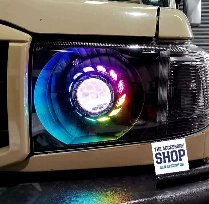 Toyota Landcruiser 79 series LED headlight replacement.