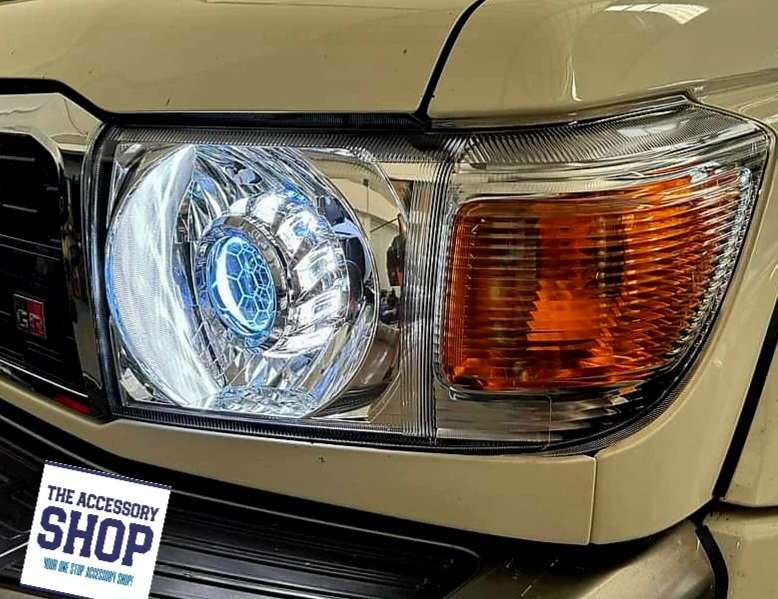 Toyota Landcruiser 79 series LED headlight replacement.