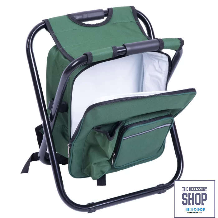 Camping Stool Chair 3 in 1 Cooler, Backpack and Stool (Grey in Colour)