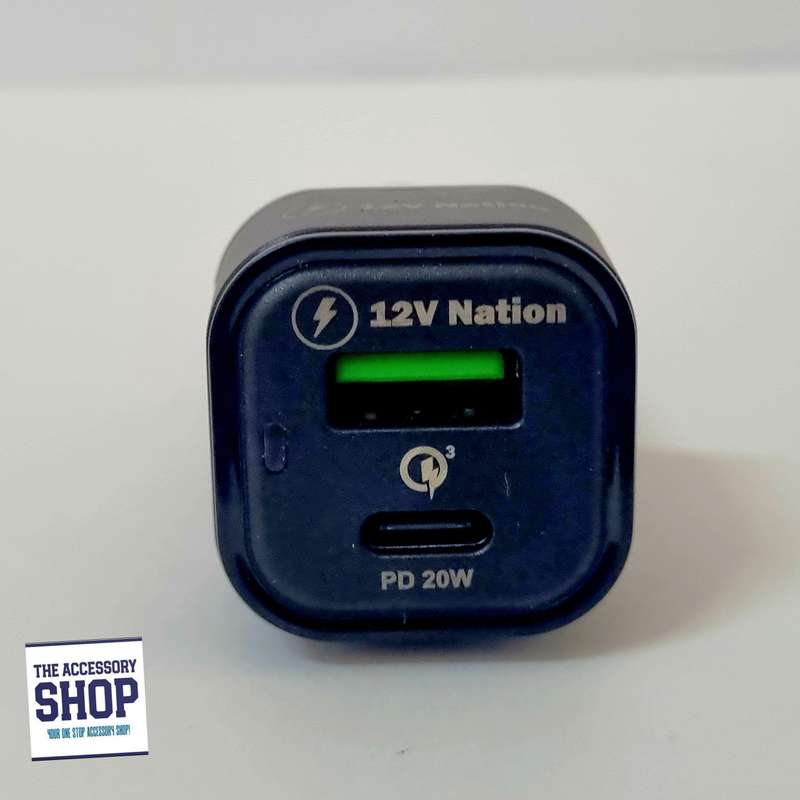 Cellphone Fast Car Charger QC3 &amp; C- Type 38watt