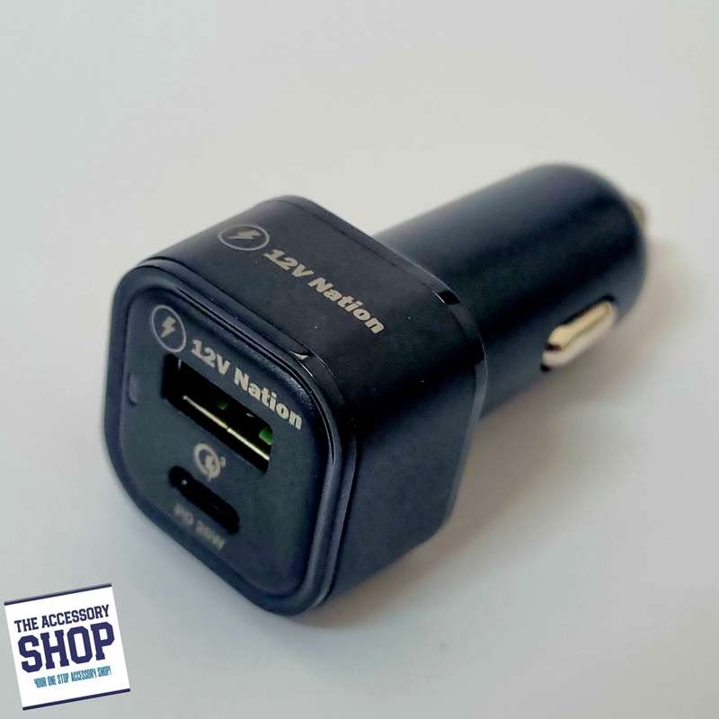 Cellphone Fast Car Charger QC3 &amp; C- Type 38watt