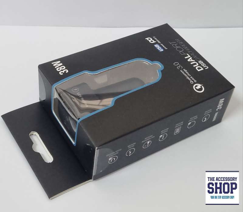 Cellphone Fast Car Charger QC3 &amp; C- Type 38watt