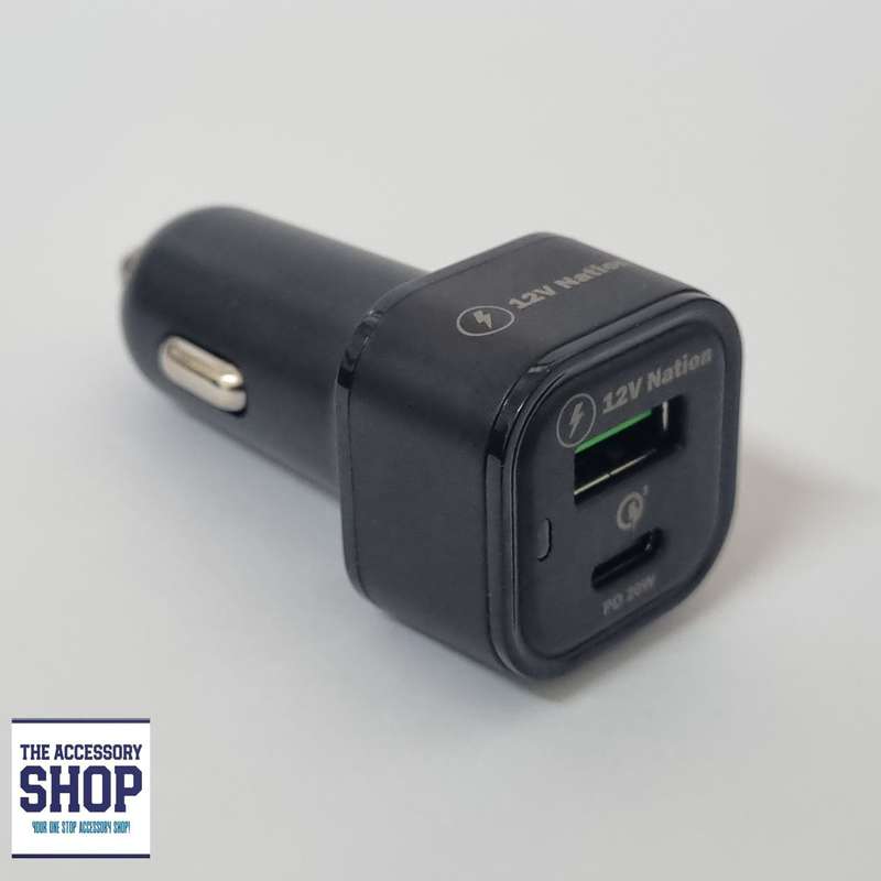Cellphone Fast Car Charger QC3 &amp; C- Type 38watt
