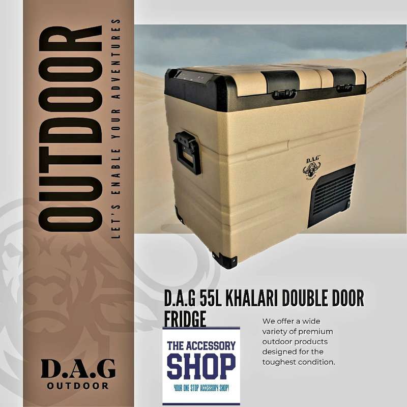 Camping Fridge Khalari Double Door Fridge / Freezer 55L DAG (12v, 24v &amp; 220v)
