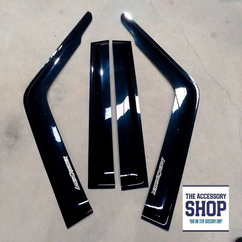 Toyota Landcruiser 70 series Wind Deflectors Gloss black Double cab / Single cab, incl new 2024 m...