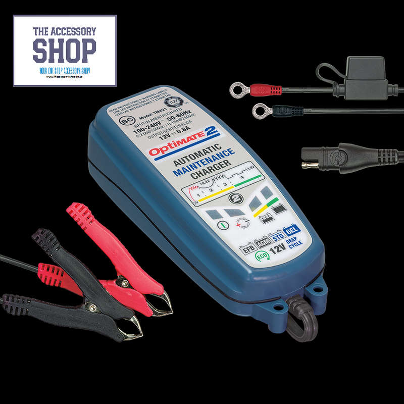 Optimate 2 Smart charger 4-step 12V 0.8A sealed battery charger & maintainer