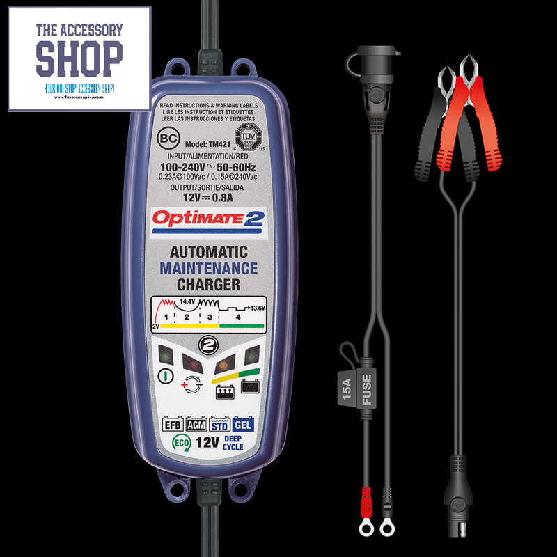 Optimate 2 Smart charger 4-step 12V 0.8A sealed battery charger & maintainer