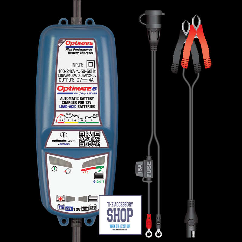 OptiMate 5, 6-step 12V 4A sealed charger & maintainer