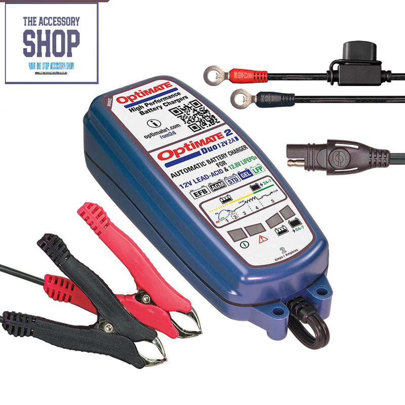 Optimate DUO 2,  5-step 12V / 12.8V 2A sealed battery maintainer / Charger