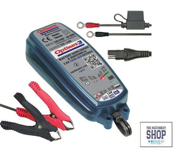 OptiMATE 3, 7-step 12V 0.8A sealed battery saving charger & maintainer