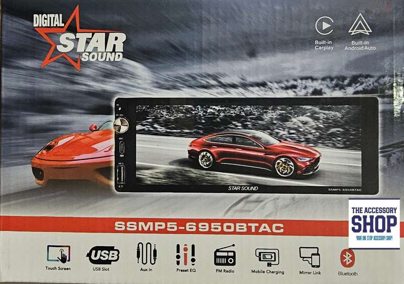 Starsound single din Apple car play Andriod Auto radio touch screen