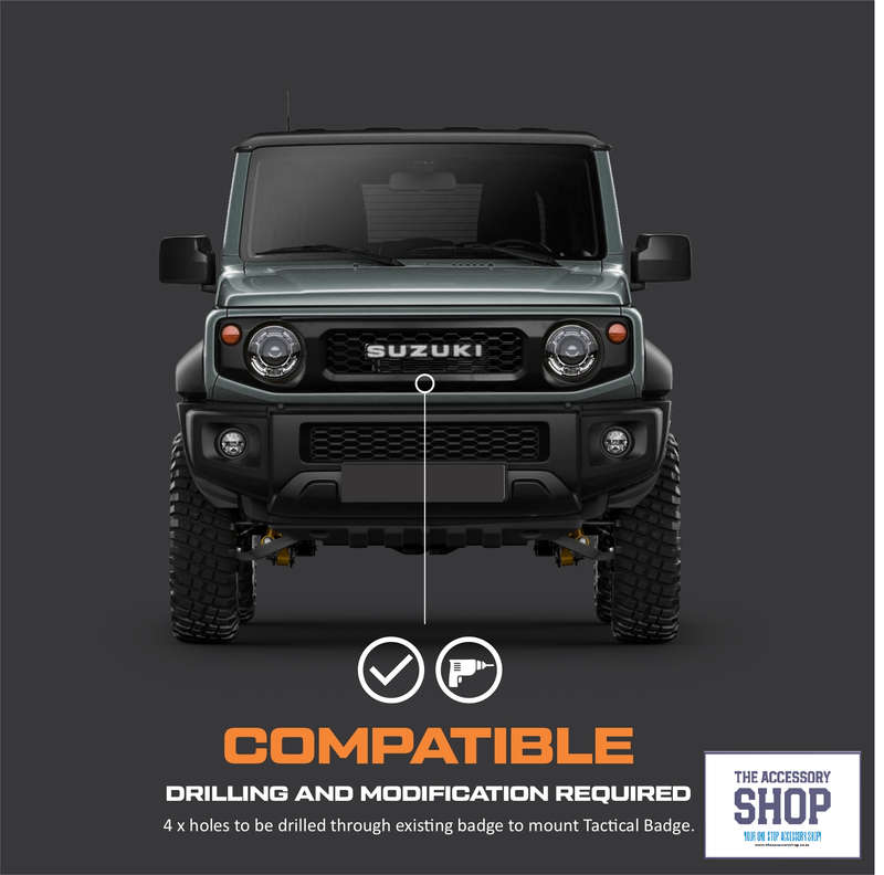 Suzuki Jimny Tactical Badge (Matt Black) With or without Grill