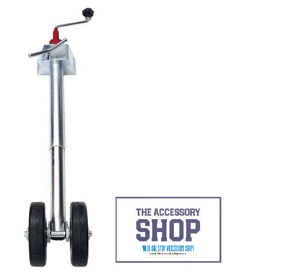 Jockey Wheel Heavy Duty Double Wheel 450 kgs Long