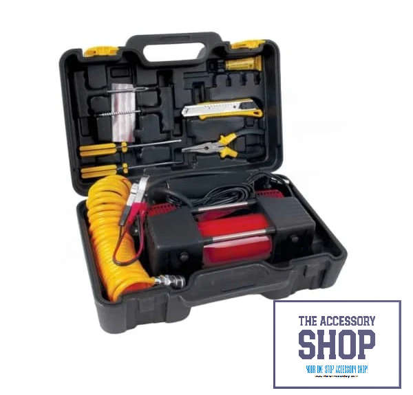 Air Compressor Tyre Inflator With Repair Kit