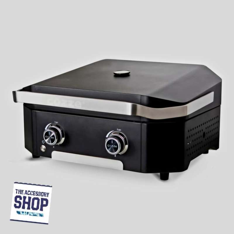 Cozze Plancha 600 with lid and 2 burners with regulator