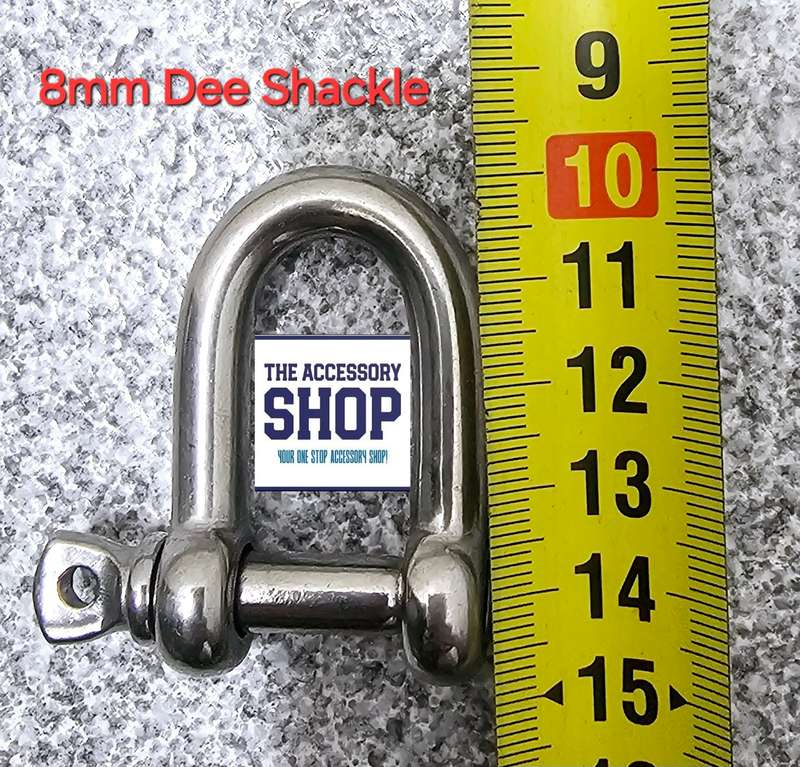 DEE Shackle 316 Stainless steel 5mm, 8mm or 10mm
