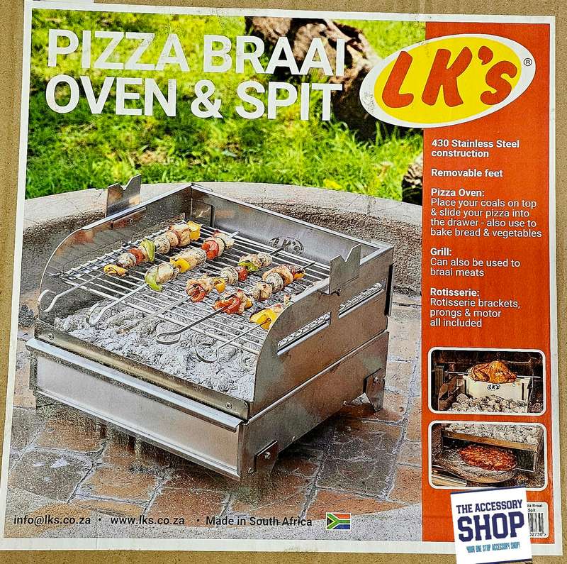 Pizza Oven, Braai and Spit Braai Stainless Steel LK,s