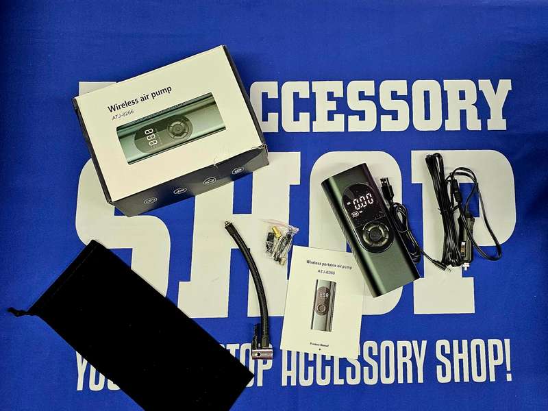 Air Compressor, wireless Handheld, light and power bank