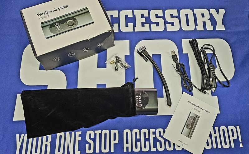 Air Compressor, wireless Handheld, light and power bank