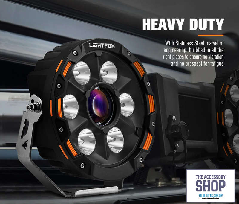 Lightfox 7inch Osram Laser LED Driving Lights 1Lux @ 2,226m