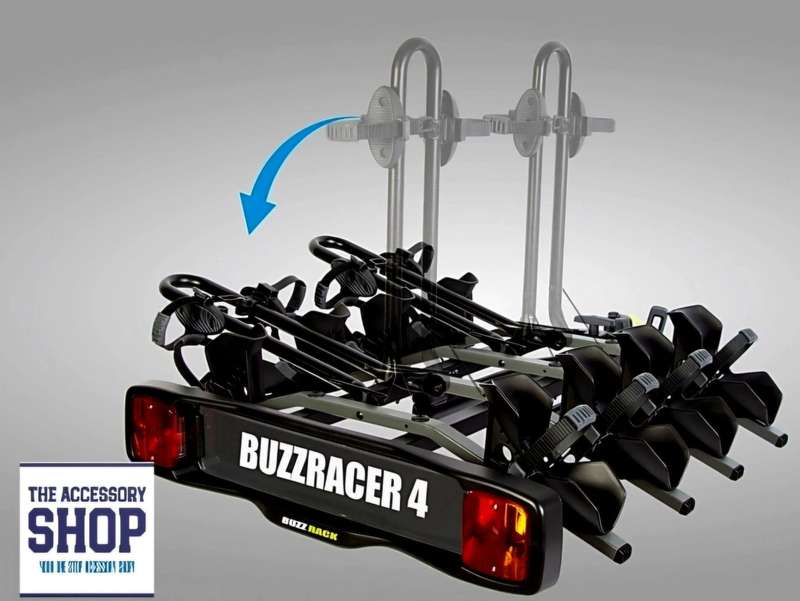 Bike Tow Ball Platform 4 Bike, Buzzrack BuzzRacer 4 Tilt