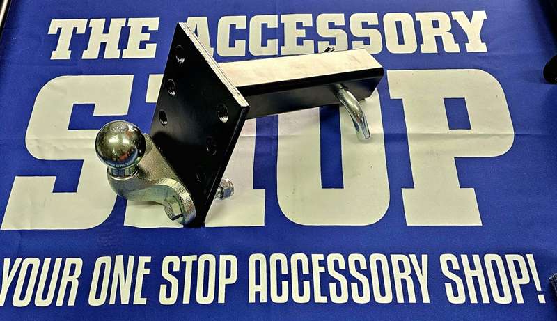 Tow Ball Detachable Drop Plate 8 hole with 50mm neck, Ball, Pin and Bolts
