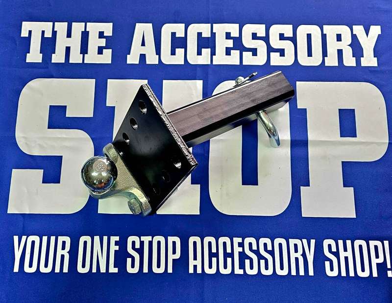 Tow Ball Detachable Drop Plate 8 hole with 50mm neck, Ball, Pin and Bolts