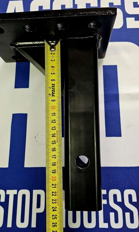 Tow Ball Detachable Drop Plate 8 hole with 50mm neck Powder Coated