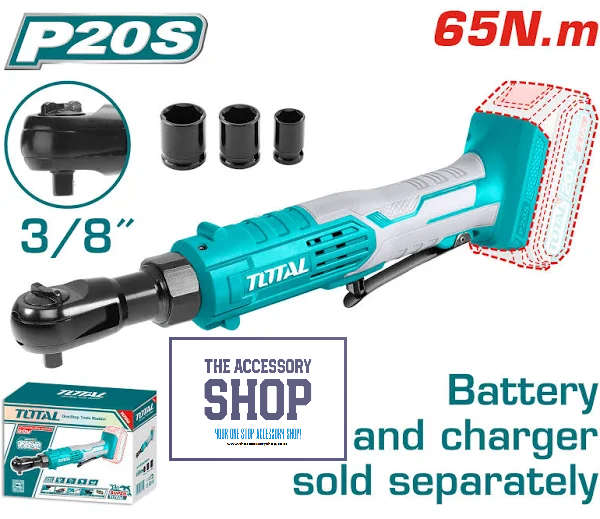 Ratchet Driver 3/8" Cordless (No Battery Or Charger) Voltage: 20V Total Tools TDRLI2060151