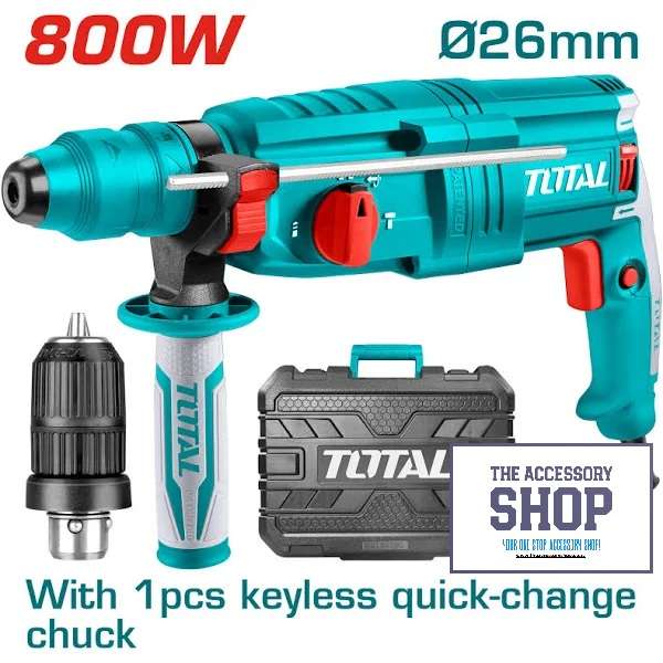 Rotary Hammer Drill (800W) 220v Total Tools TH308268-2