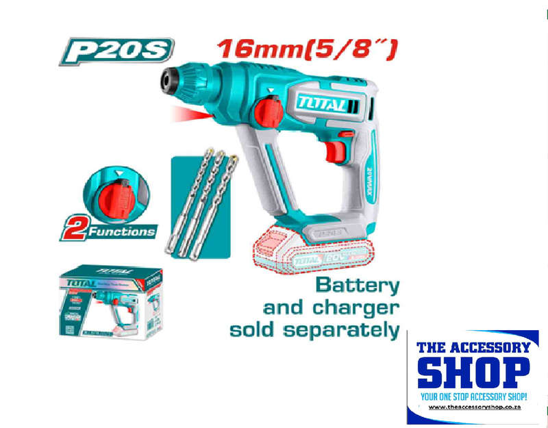 Rotary Hammer Drill Cordless (No Battery & Charger) Total Tools TRHLI20168