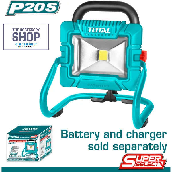 Light Portable Work lamp Cordless Total Tools ( No Battery & Charger) TWLI2025