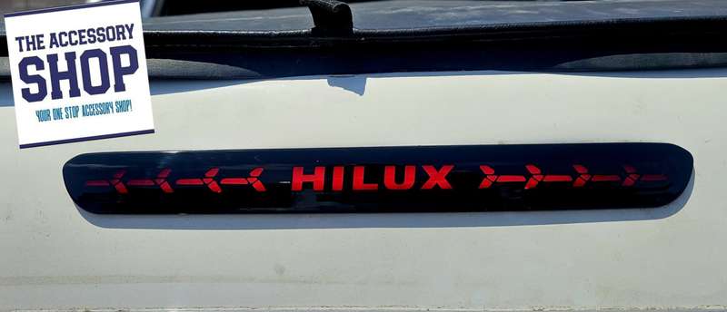 Toyota Hilux Tailgate Brake Light Red with Logo 2016-