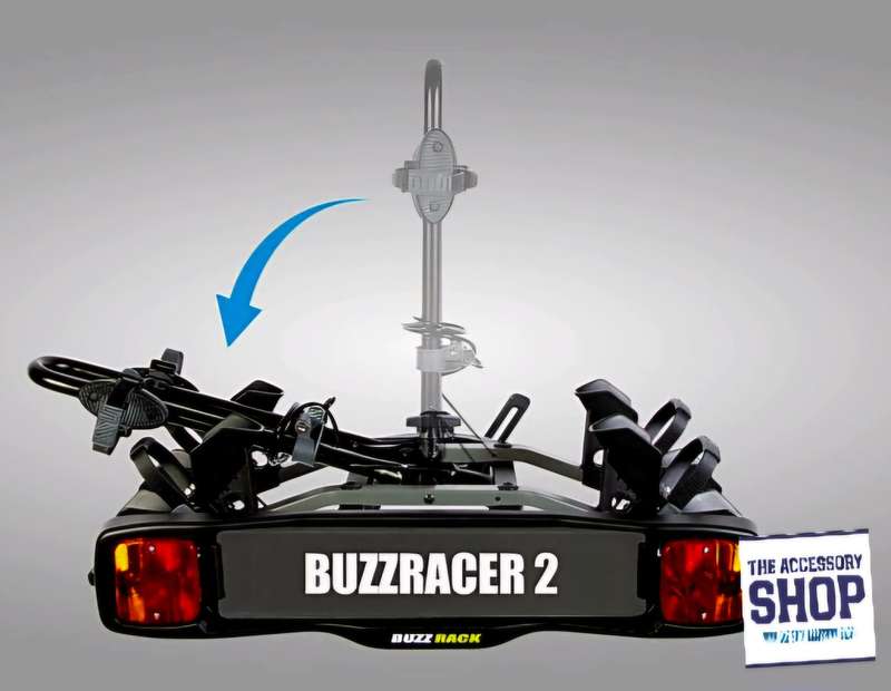 Bike Tow Ball Platform 2 Bike Tilt, Buzzrack BuzzRacer 2