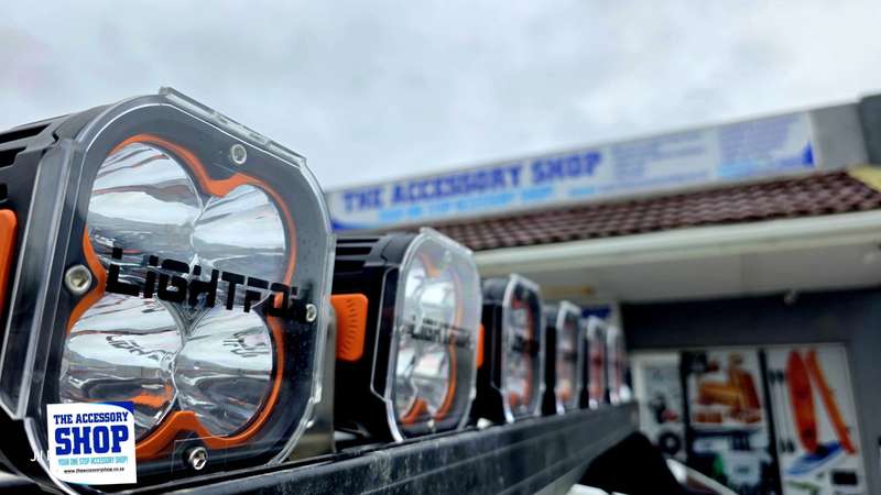 LIGHTFOX 5inch Cygnus Osram LED Pod Lights 1Lux@396m 7,053 Lumens (Pair )