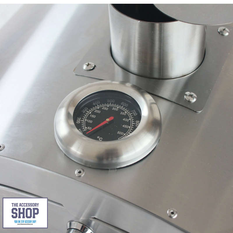 Pizza Oven Gas Stainless Steel Cibo, with Built-In Thermometer  -Alva