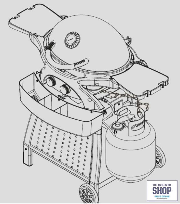 Gas BBQ & Cart Mondo 2 - Burner- Alva