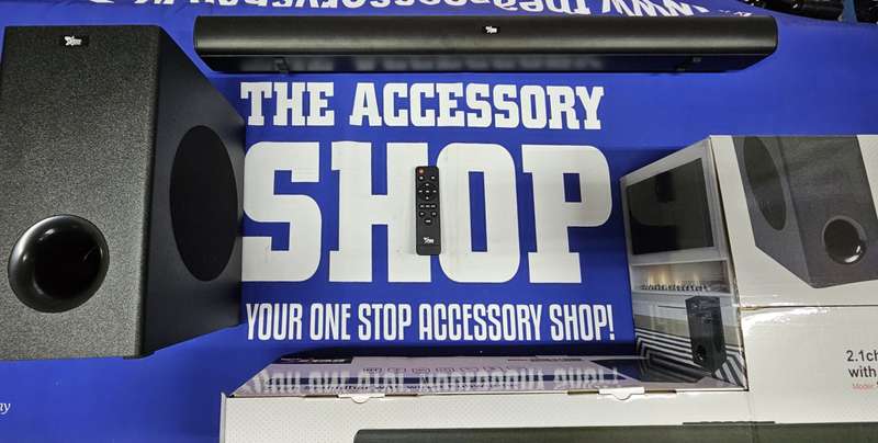 Sound Bar 2.1 with wired Subwoofer, Bluetooth, HDMI, USB, Optical, AUX