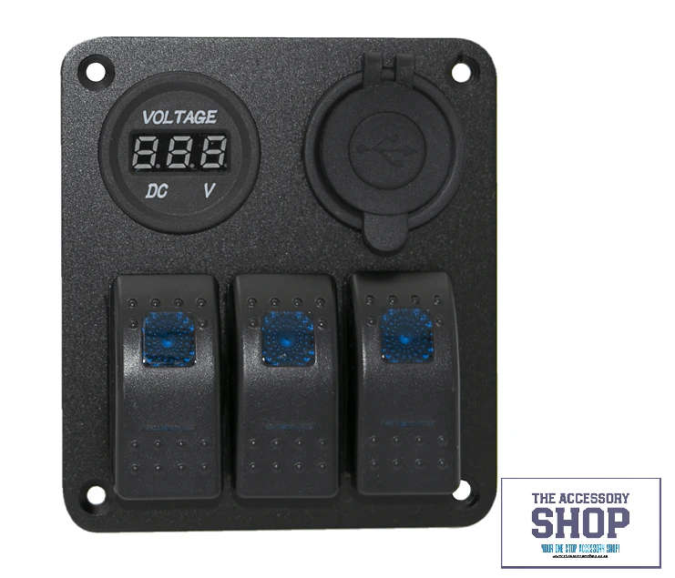 Switch Panel Marine Boat 12v 3 or 6 Gang Panel