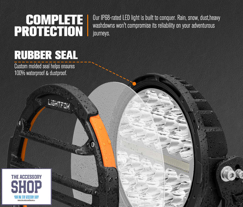 Lightfox Pair 9 inch Osram LED Driving Lights Round Spotlight Spot DRL Headlight
