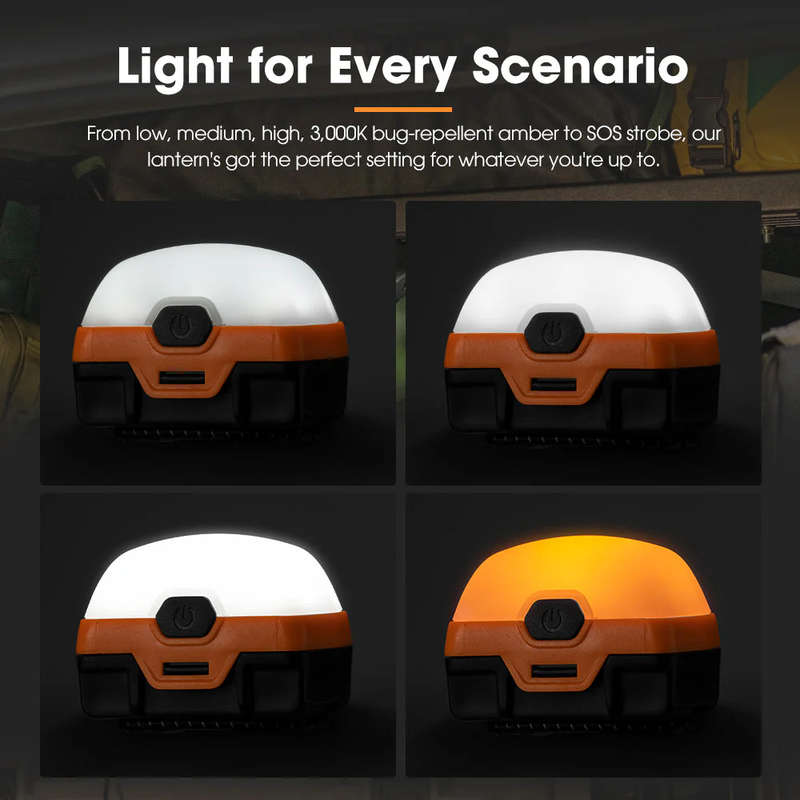 Camp Light  x2 Dual Colour LED Lantern with Inbuilt Lithium Battery- San Hima
