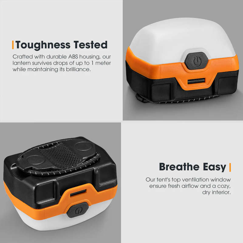 Camp Light  x2 Dual Colour LED Lantern with Inbuilt Lithium Battery- San Hima