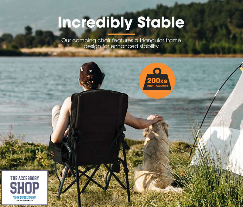 Camping Chair Luxury Folding Portable Thick Padding With Storage Bag- San Hima