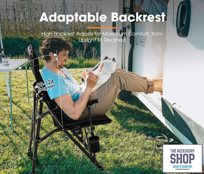 Camping Chair Luxury Folding Portable Thick Padding With Storage Bag- San Hima