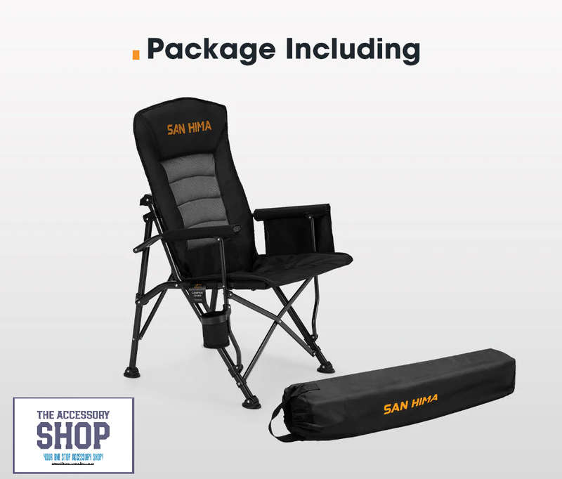 Camping Chair Luxury Folding Portable Thick Padding With Storage Bag- San Hima