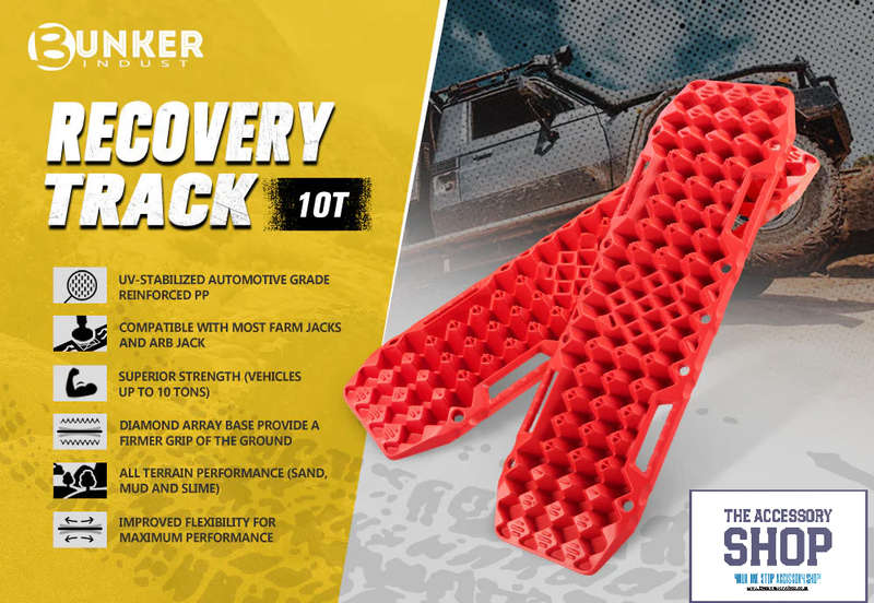 Recovery Tracks Sand Track with Jack Base 10Ton Red or Black (Pair)